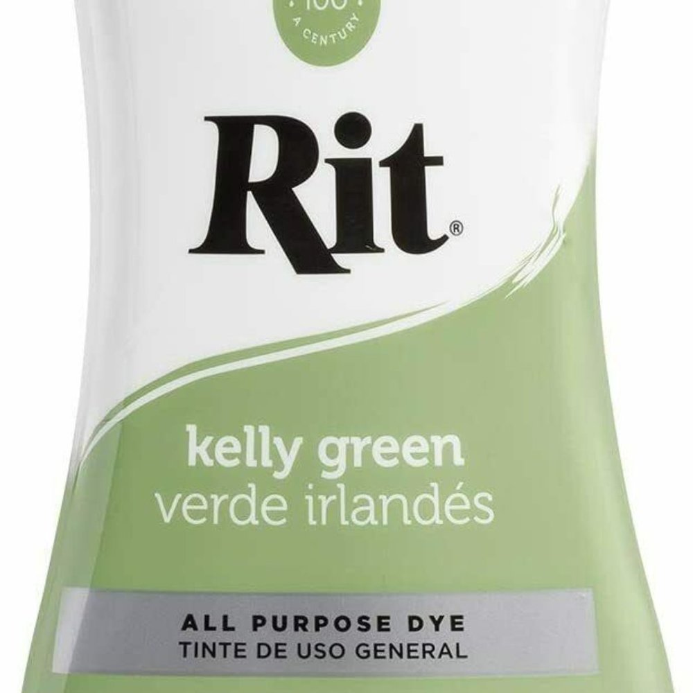 RIT KELLY GREEN COLOR FABRIC DYE 8 OUNCE BOTTLE
